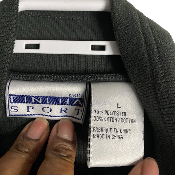 Finlha Sport Men's Green 1/4 Zip Fleece Pullover - Picture 6 of 8